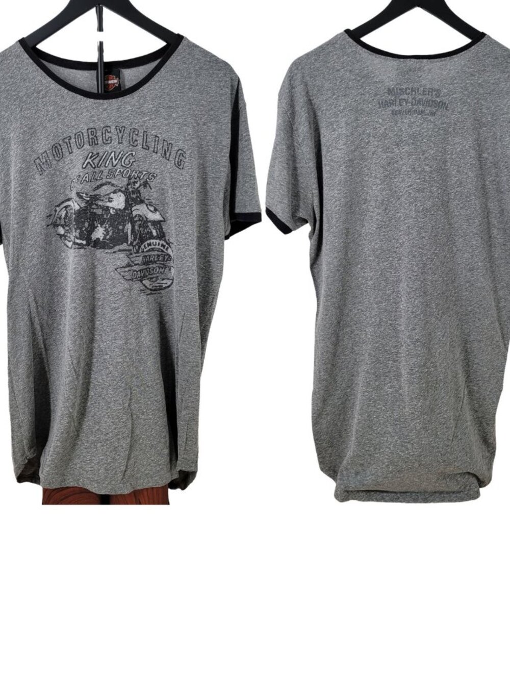 Harley‑Davidson Unisex Gray Tee – Beaver Dam WI – Soft Stretch Women XL Men L